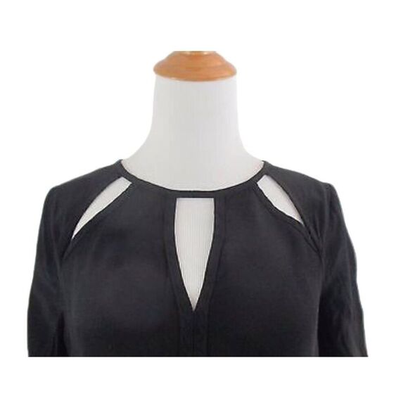 BCBG Maxazria Women's Black Poly/Rayon Short Sleeve Above Knee Dress - Picture 1 of 8